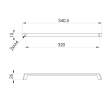 Sapho DM365 Uchwyt metalowy 3405/320mm miedź mat