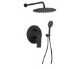 Sapho KA43/15-03 KAI zestaw prysznicowy podtynkowy z baterią podtynkową obrotowy przełącznik 2 wyjścia czarny mat