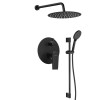 Sapho KA43/15-04 KAI zestaw prysznicowy podtynkowy z baterią podtynkową obrotowy przełącznik 2 wyjścia czarny mat