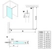 Gelco VARIO GOLD MATT jednoczęściowa kabina przysznicowa Walk-In montaż przy ścianie szkło matowe 700 mm GX1470-01
