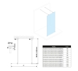 Polysan ES1412-06 Esca Black Matt kabina przysznicowa Walk-In szklo dymione 1200 mm