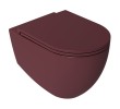 Isvea Infinity 10NF02001-2R miska wc wisząca Rimless 36,5x53cm maroon red mat