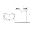 Isvea INFINITY OVAL umywalka ceramiczna nablatowa 60x40cm ivory 10NF65060-2K