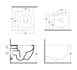 Isvea 10NF02003 INFINITY miska wc wisząca Vortex Rimless 365x53cm biały