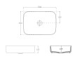 Isvea Infinity Rectangle umywalka nablatowa 50x36cm biały mat 10NF65050-2L