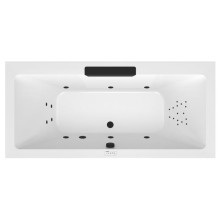 Polysan 73836.102.5030 CASCATA wanna z hydromasażem 185x85x45cm kaskada czarna Highline Hydro chrom