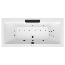 Polysan 73836.102.4030 CASCATA wanna z hydromasażem 185x85x45cm kaskada czarna Attraction Hydro-Air chrom