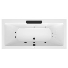 Polysan 73836.102.1030 CASCATA wanna z hydromasażem 185x85x45cm kaskada czarna Active Hydro chrom