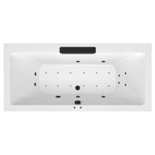 Polysan 73836.102.2030 CASCATA wanna z hydromasażem 185x85x45cm kaskada czarna Active Hydro-Air chrom