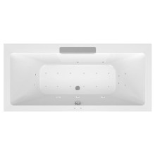 Polysan 73836.100.2010 CASCATA wanna z hydromasażem 185x85x45cm kaskada ze stali nierdz. Active Hydro-Air chrom