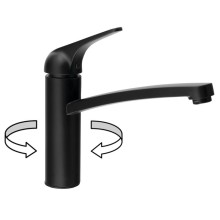 Sapho MJ125B Lison bateria zlewozmywakowa czarny mat