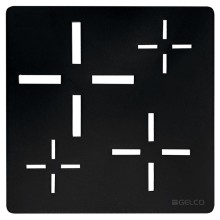 Gelco KSM107B XENA kwadratowa maskownica syfonu czarny