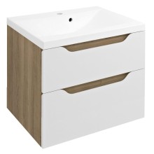 Sapho WA060-3025 WAVE szafka umywalkowa 60x65x478cm biała/dąb cuneo