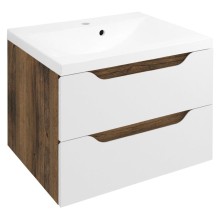 Sapho WA060-3019 WAVE szafka umywalkowa 60x65x478cm biała/dąb collingwood