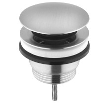 Sapho MI059 MINIMAL odpływ umywalkowy 5/4” click-clack duży korek stal nierdzewna mat