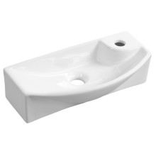Sapho AR458 CARLON umywalka ceramiczna 45x23cm otwór na baterię po prawej stronie biały