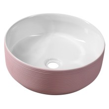 Sapho AR041 ARDEA ceramiczna umywalka nablatowa średnica 41cm różowa