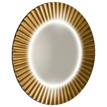 Sapho PD954 PRIDE STRIP okrągłe lustro z oświetleniem LED w ramie średnica 90cm brąz