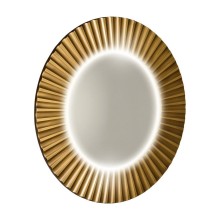 Sapho PD754 PRIDE STRIP okrągłe lustro z oświetleniem LED w ramie średnica 75cm brąz