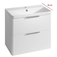 Aqualine DN264 DENEB szafka umywalkowa 605x55x345cm biały mat