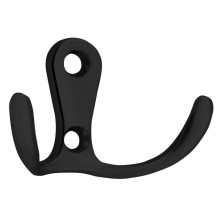 Aqualine 10086B Hak podwójny czarny mat