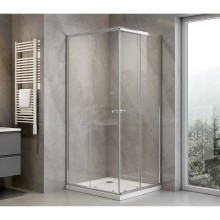 Aqualine HLF809Y AGGA prostokątna kabina prysznicowa 900x800mm szkło czyste