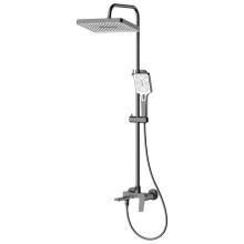 Aqualine FY690GM FLERY kolumna prysznicowa z baterią dźwigniową obrotowym ramieniem gun metal