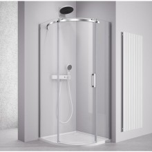 Polysan TL2690L-5005 THRON ROUND kabina prysznicowa półokrągła 900x900mm szkło czyste lewa