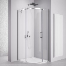 Polysan TL2690L-5002 THRON SQUARE kabina prysznicowa półokrągła 900x900mm szkło czyste lewa