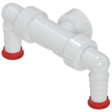 Bruckner 168.131.0 Kolano podwójne do syfonu podtynkowego białe