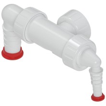 Bruckner 168.132.0 Kolano podwójne do syfonu podtynkowego białe