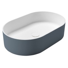 Sapho WN205-42 THIN umywalka nablatowa Rockstone 55x35cm siena/biały mat