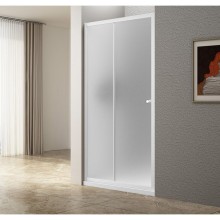 Aqualine AWS120 UGGA drzwi prysznicowe przesuwne 1200mm szkło Brick biały