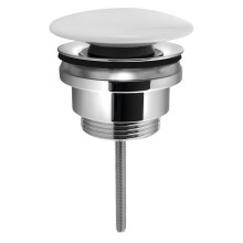Sapho CV1110C Odplyw umywalkowy 5/4'' click-clack korek ceramiczny 5-65mm biały