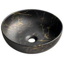 Sapho AR435PT Rondane umywalka ceramiczna nablatowa średnica 41cm marmur portoro