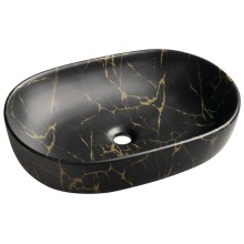 Sapho CA590PT Caleo umywalka ceramiczna nablatowa 60x42cm marmur portoro