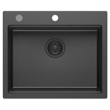 Sapho GR5950 Zlewozmywak granitowy jednokomorowy 595x50cm carbon