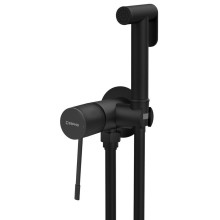 Sapho WD040B SOLARIS bateria bidetowa podtynkowa ze słuchawką bidetową i wężem okrągły czarny mat