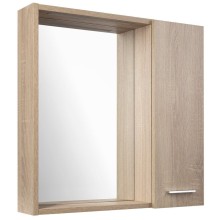 Aqualine 45028S ZOJA/KERAMIA FRESH STRIP szafka z lustrem i oświetleniem LED 60x60x14cm prawa dąb platin