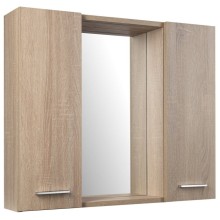 Aqualine 45029S ZOJA/KERAMIA FRESH STRIP szafka z lustrem i oświetleniem LED 70x60x14cm dąb platin