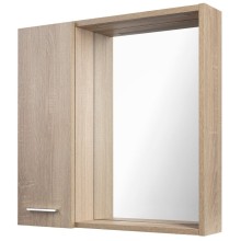 Aqualine 45027S ZOJA/KERAMIA FRESH STRIP szafka z lustrem i oświetleniem LED 60x60x14cm lewa dąb platin