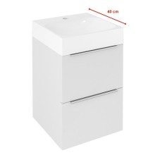 Sapho EM040-3030 EMONA szafka umywalkowa 394x55x39cm biały połysk