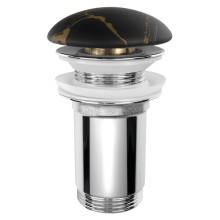 Sapho AR900PT Odpływ umywalkowy 5/4" click-clack korek ceramiczny 10-50mm portoro marmur