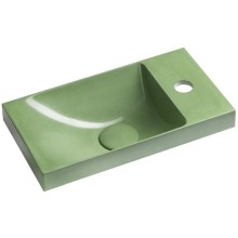 Sapho AS40023 AGOS umywalka betonowa 40x22cm lewa/prawa zielony półpołysk