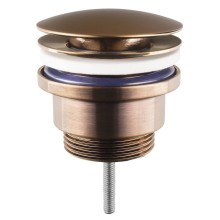 Sapho CV1002PG Odpływ umywalkowy 5/4” klik-klak duży korek 10-55mm miedź mat