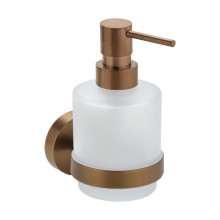 Sapho XR103PG X-ROUND COPPER dozownik mydła 200ml szkło mleczne miedź mat