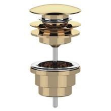Sapho CV100217 Odpływ umywalkowy 5/4'' click-clack duży grzybek 10-65mm złoto
