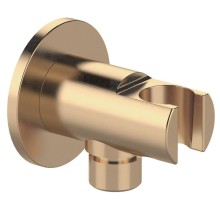 Sapho 1205-0919 Uchwyt prysznicowy okrągły stały z odpływem złoto mat