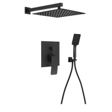 Sapho 1101-42B-03 GINKO zestaw natryskow z baterią podtynkową przełącznik 2 funkcyjny czarna mat