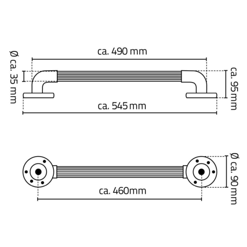 Ridder A1014510 Pewność poręcz plastikowa 450mm czarny